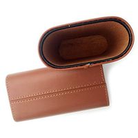 CyJay Leather Cigar Case with Interior Cedar Lining Portable Cigar Holder Humidor (red)