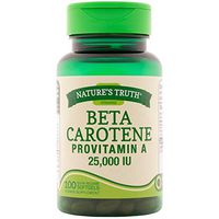 Nature's Truth Beta Carotene 25,000 IU Vitamin Supplement - 100 Softgels, Pack of 2