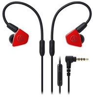 Audio-Technica ATH-LS50iSRD In-Ear Monitor Headphones with In-Line Mic & Control, Red