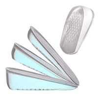 Haodan electronics Insoles Positive High Double Silicone Invisible Height Increase Insole Half Pad Increase Pad Men and Women Increase Pad Shoe Pads (Color : Female Black, Size : 1.5cm)