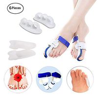 Alisaso Bunion Corrector & Bunion Relief Kit - 6 PC for Cure Pain in Big Toe Joint, Tailors Bunion, Hallux Valgus, Hammer Toe, Toe Separators Spacers Straighteners Splint Aid Surgery Treatment