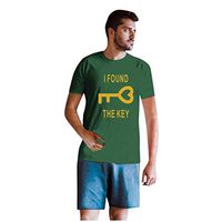 FDelinK I Locked My Heart & I Found The Key Men's & Women's Matching Couples T-Shirt Set（Green，M）