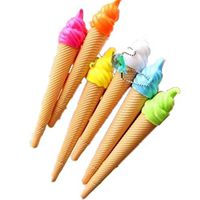 ADIASEN 8PCS 0.38mm Black Ice Cream Gel Ink Pens with Heart Pendant Cute Rollerball Writing Pens Stationery for Office School Supplies - Random Color