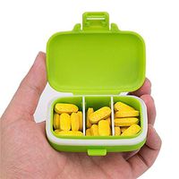 SSTQY BPA Free Pill Box Detachable Pill Case, Organiser Container with Separable 3 compartments Hold Vitamins, Cod Liver Oil, Supplements & Medication