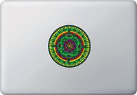 EARTH Element Mandala - Vinyl Decal for Laptops | Macbooks | Indoor Use - Copyright © 2016 Yadda-Yadda Design Co.(Variations Available) (4" dia.)