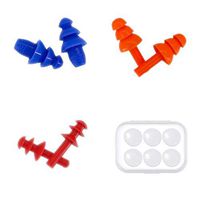 Reusable Noise Cancelling Silicone Ear Plugs 6 Pairs - for Swimming Sleeping Snoring Musicians for Shooting Swim Concerts Sleep Ear Plugs Sound Blocking Hearing Protection (01)