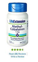 Life Extension Methylcobalamin, 1 Mg Lozenges, 60-Count