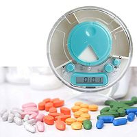 Intelligent Pill Dispenser, Electronic Medication Organizer with Alarm Reminders Weekly Pill Box Case with Moisture-Proof Design to Hold Vitamins, Fish Oil, Supplements and Medication (White)