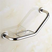 Echotang Bathroom Toilet Handrail Stainless Steel Rail with Removable Soap Box Barrier-Free Handle Bathroom Safety Non-Slip Rail for Elderly Pregnant Use