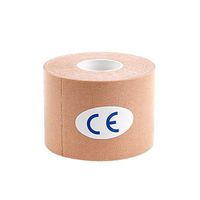 Binglinghua 1 Roll Waterproof Cotton Elastic Kinesiology Sports Tape Muscle Pain Care Therapeutic Muscle Tapes (10cmX5m, Skin)
