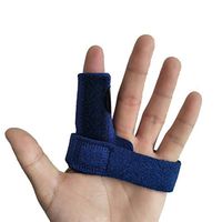 ROSENICE Finger Splint Adjustable Finger Support Brace for Alleviating Finger Locking Popping Bending Stiffness Tendon Release and Pain Relief (Blue)