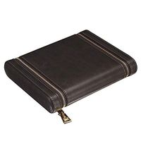 KEOA Cigar Humidor Case, Cedar Leather Cigar Storage Box Portable Travel with Humidifier for 6 Cigars,B