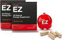 Fuel EZ All Natural Energy Capsules - Jitter-Free Focus, Immune Boost & Mood Supplement - Non-Crash Extended Release Pills - Guarana & Green Coffee Bean Extract, Caffeine, L-Tyrosine, B12 (8 Servings)