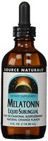 Source Naturals Sleep Science Melatonin Liquid Sleep Support - Orange Flavor - Fast-Acting Sublingual - 4 oz