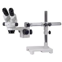 Omano OM2300S-GX4 - 7.5X-45X - Binocular - Zoom Stereo Microscope - Industrial Single-Arm Boom Stand - 0.5x Barlow Lens - Ring Light
