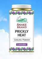 Snake Brand Prickly Heat Cooling Lavender Powder 150g.