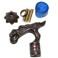 Eve.Store Antique Brass Dragon Handle Walking Stick Hrdware Set