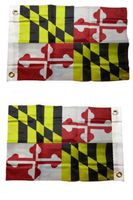 12x18 State of Maryland MD 2ply Double Sided 12''x18'' Flag Grommets BEST Garden Outdor Decor polyester material FLAG PREMIUM Vivid Color and UV Fade Resistant
