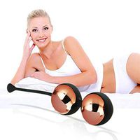 Metal Ben Wa Balls Kegel Exercise Kit Premium Rose Gold, 2 Balls for Beginners, Improve Women Bladder Control