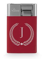 Personalized Red Zino ZS Jetflame Cigar Lighter with Free Laser Engraving (Single Initial)