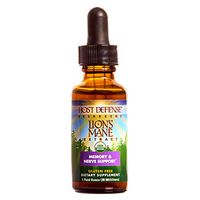 Host Defense, Lion's Mane Extract, Promotes Mental Clarity, Focus and Memory, Daily Mushroom Supplement, Vegan, Organic, Gluten Free, 1 fl oz (30 Servings)