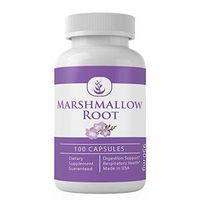 Marshmallow Root, 100 Capsules, 950 mg/Serving, 50 Servings, Pure & Potent, Non-GMO, Naturally High in Mucilage, No Fillers or Additives, Gluten-Free, Made in USA, Lab-Tested, Satisfaction Guaranteed*