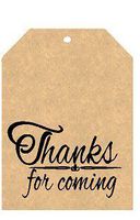 CakeSupplyShop Item#00022TGT Kraft Brown Thank You for Coming Bulk Gift Tags 2-1/4"x3-1/2" - 50pack
