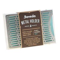Boveda for Cigars | Brushed Aluminum Boveda Holder for Humidor | For Use with Two (2) Large Boveda (Sold Separately) |Includes Magnetic and Velcro Mounting Kits | 1-count
