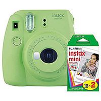 Fujifilm Instax Mini 9 (Lime Green) with Instax Mini Film (20 Sheets)