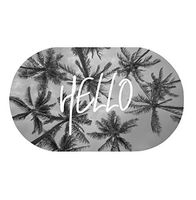 Shower Mat, Simple Island Style Hello Bathroom Bathtub Shower Room Anti-Fall Moldproof Mat