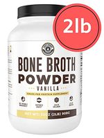 Bone Broth Protein Powder, Vanilla, Grass Fed, 2 lbs / 42 Servings (Large 32 oz Size) New Improved Formula. Low Carb, Keto Friendly, Rich in Collagen, Non-GMO, Hormone Free by Left Coast Performance