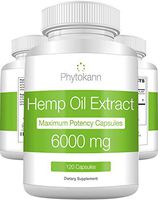 Hemp Oil Capsules 6000 MG - Best Hemp Extract for Pain Relief with Omega 3 6 9-100% Organic Hemp Oil for Pain - Hemp Capsules for Natural Anxiety Relief and Immune Support - Made in USA
