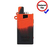 DSC-Mart Silicone Case for Smok Trinity Alpha 30W Pod System with Cap, Protective Rubber Cover Sleeve Shield Wrap (BlackRed)