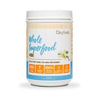 Oxyfresh Vibe Vegan Pea Protein Powder: Vanilla Flavor- Active Probiotics for Easy Digestion, Full Serving of Superfood Greens. Plant Based, Gluten Free, Soy Free, Diary Free, Non GMO. 15 Servings