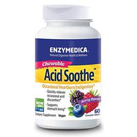 Enzymedica, Acid Soothe Chewable, Promotes Relief from Heartburn and Indigestion While Helping to Strengthen the Stomach Lining, Vegan, Non-GMO, 60 tablets (60 servings)
