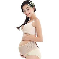 CAJOSO Pregnancy Lower Back Pain Relieving Lightweight Breathable Maternity Support Belt – Discrete Under Clothing-One Size Extendable to 3XXL for All Round Trimester Use (White-1)