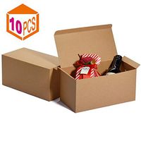 MESHA Groomsmen Gift Boxes 9x4.5x4.5 Inch Gift Boxes Bulk Gift Boxes with Lids Brown Kraft Paper Boxes Easy Assemble Boxes for Wrapping Gifts (1 Brown-10Pcs)