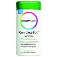 Rainbow Light Complete Iron System Food-Grown Iron Supplement Tablets  60-Count Bottles (Pack of 2)