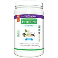 New Chapter Organic Plant Protein+ Original Vanilla, 20g of Vegan Protein Powder, Plant Based Protein Powder - 20 Servings, No Sugar, Low Carb, Dairy Free, Non-GMO, Kosher