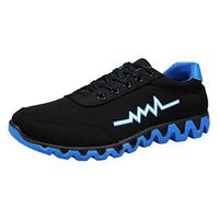 Mens Lightweight Sport Shoes,Males Lace-Up Breathable Canvas Runnign Shoes Non Slip Sneakers Comfort Trainer Shoe