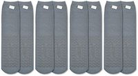 Secure (4 Pairs) Non Skid Socks with All-Around Grip Tread - Hospital Style for Elderly Fall Injury Prevention