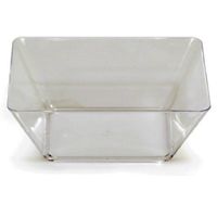 Creative Converting 4 Count Square Plastic Bowl, 5-Inch, Clear