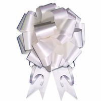 Nicky Bigs Novelties 10-8" White Pull Bow Pew Bows Wedding Decorations Wrap