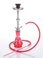1 hose 21" Hebron Red Hookah Shisha Nargila water glass vase pipes smoke sale