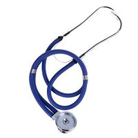 Grandey 100% Brand New Double Dual Head Functional Professional Stethoscope High Quality Medical Estetoscopio (Blue)