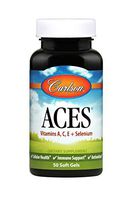 Carlson - ACES, Vitamins A, C, E + Selenium, Cellular Health & Immune Support, Antioxidant, 50 Softgels