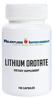 Relentless Improvement Lithium Orotate 100 Capsules 130mg per Capsule High-Purity Low Excipient Formulation
