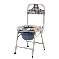 Vei Jie Stainless Steel Bath Chair, Toilet Chair, Waterproof/Rustproof | Folding | with Lid | Bathroom Armchair | Maximum Load 120kg (35cmX37cmX75cm) db