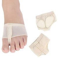 KuKiMa Toe Separator Microfiber Bottom Elastic Mesh Non Slip Yoga Toes Ball of Foot Pads Metatarsal Cushions for Metatarsalgia Half Shoe Cover（L）