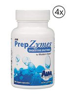 AIM PrepZymes Digestive Enzymes Dietary Supplement 100 Vegan Capsules (4 Bottle)